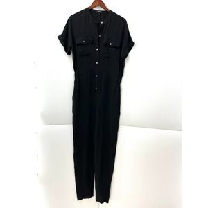 Theory Short sleeve one piece Jump suit Black Size 2